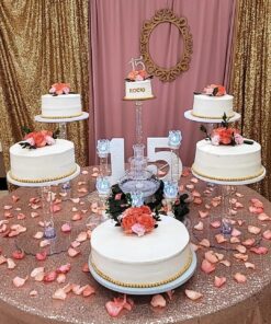 Multi Tier Wedding Cake Stand with LED Lights and Optional Water Fountain (4 Tier Stand, Without Fountain) 4 Tier Stand 37 81IFyA 0eRL