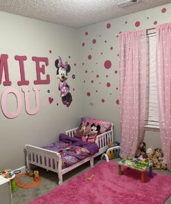 RoomMates RMK2008GM Minnie Bow-Tique Peel and Stick Giant Wall Decal , Pink Bow-Tique Giant 22 81IHmBjuJhL