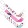 Liname Neutral Pacifier Clip - 3 Pack Pacifier Clips for Boys & Girls - Binky Holder Soothie Paci Clip Binkie Clip - Unisex Pacifer Clip - Baby Pacifier Clip and Pacifier Holder Spring Flowers 34 81IIChasnL 2