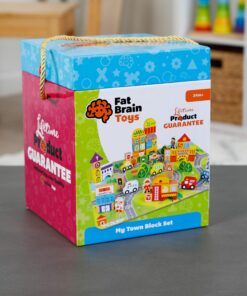 Fat Brain Toys My Town Block Set - Jigsaw Puzzle & Wood Block Set for Preschoolers 10 81IIa5ZgleL