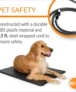 K&H Pet Products Lectro-Kennel Outdoor Heated Pad with Free Cover Black Medium 16.5 X 22.5 Inches 60 Watts 23.0"L x 17.0"W x 1.0"Th Retail Box 12 81IInA r0aL 3