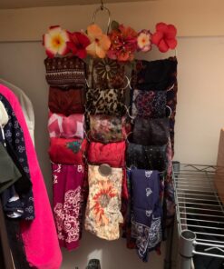 DecoBros Supreme 23 Loop Scarf/Belt/Tie Organizer Hanger Holder, Chrome 20 81IInq zhNL