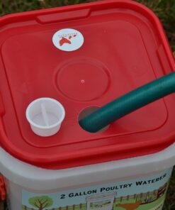 RentACoop 2 Gallon Chicken BPA-Free Plastic Bucket Waterer Set with 4 Horizontal Nipples - Center Placement 21 81IJ02OyEL