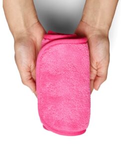 Miracle Face Erase 2 Pack Makeup Remover Face Cloths, Chemical-free, Microfiber, 6 Hair Ties (2 Count, Pink) 2 Count 24 81IJ24 QjzL