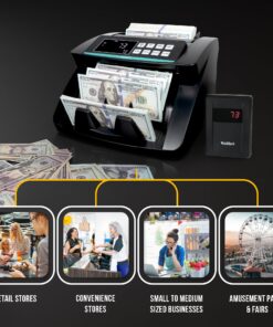 KOLIBRI Money Counter Machine with Advanced Counterfeit Detection & LCD Display | 1,500 Bills per Minute Cash Counter | Add and Batch Modes | 3-year Warranty, 24/7 US Customer Support (2024 Model) 23 81IJlbO3ljL 4