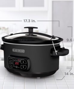 BLACK+DECKER 7-Quart Digital Slow Cooker with Chalkboard Surface, Slate, SCD4007 33 81IK307 ZL