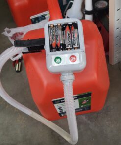 TERA PUMP Gas Can Pump w/Non-Spill Auto-Stop Nozzle - 4x AA Battery Powered Fuel Transfer Pump w/Flexible Intake Hose (2.4 Gal/Min) Never Lift Heavy Gas Cans Again 26 81IKbex0V4L