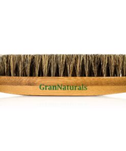 GranNaturals Military Style Boar Bristle Mens Hair Brush for Boys - Palm Size Mens Hairbrush and Beard Brush for Grooming Thin, Fine, Facial and Short Hair - Soft Bristle Slick Back & Smoothing Brush 14 81ILX4Sp4iL 1