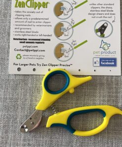 Zen Clipper Pet Nail Clipper for Cats – Cat Nail Clipper for Safer Cat Grooming and Nail Care - Clean, Quiet, and Easy-to-Use Stainless Steel Cat Claw Trimmer - (2.5mm Hole) Small - 2.5mm hole 31 81IM1CkrhL