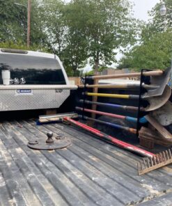 Buyers Products LT37 Hand Rack for Enclosed Landscaping Truck Trailers & Garage or Shed Walls Holds 6 Tools for Shovels, Rakes, Hoes, Heavy Duty Steel, Oversize, Black 17 81IOSGdZEdL