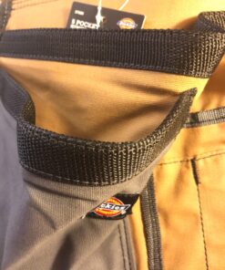 Dickies 5-Pocket Single Side Tool Belt Pouch/Work Apron for Carpenters and Builders, Durable Canvas Construction, Adjustable Belt for Custom Fit, Grey/Tan Tan 39 81IP3M5rixL