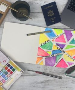 Handbook Journal Co. Artist Watercolor Sketchbook Journal, Square 8.25 x 8.25 Inches, 95lb / 200 GSM, Hardcover w/Pocket 95 lb / 200 gsm 30 81IPBbtBLtL