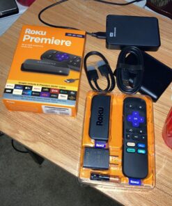 Roku Premiere | HD/4K/HDR Streaming Media Player, Simple Remote and Premium HDMI Cable, Black 46 81IS5EYrvXL