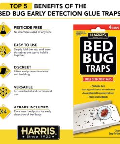 Harris Bed Bug Early Detection Glue Traps (4/Pack) 4 Traps 26 81IUuBAEb5L