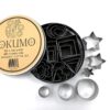 JOKUMO Mini Multi Shape Fondant Cutters Set – 24 Pc Set 430 Stainless Steel - Great for Fondant and Crafting Clay- Stars, Hearts, Flowers, 5 type of Geometric Shape 5 81IUyRvMmL