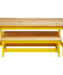 Alternative view of Amazon Basics Indoor Kids Table and Bench Set, Natural
