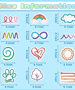Alternative view of H1vojoxo 48PCS Breath Calm Anxiety Sensory Stickers Calm Strips for Anxiety Sensory Stickers Anti Stress Tactile Rough Textured Sticker for Desk and Phone Stress Anxiety Relief Adhesive for Kids Adult