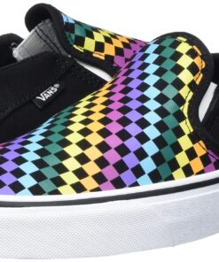 Vans Unisex Asher Slip-On Sneaker - Rainbow Checkerboard 6.5 13 81IYOtdNnSL 1