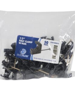 Highcraft ID256x50-FBA Half Clamp J-Hook with Nail For Pex Tubing Pipe Support, 3/4 in, Black 50 Pack Hook 3/4 in. 18 81IZ4dqXY2L