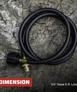 Camp Chef 5 Foot Bulk Tank Hose Adapter for use with disposable bottle regulators HRDSP Black 12 81Ia6VX ayL