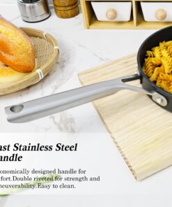 Wodillo Pots and Pans set, Nonstick Kitchen Cookware Sets, 5 PCS Induction Cookware Set, Non Stick Cooking Set w/Frying Pans & Saucepans,Dishwasher Safe, Oven Safe to 420°F 5PCS/Black 33 81IaSVr nL