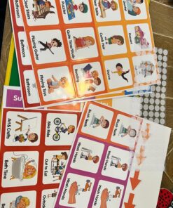 Godery Large Visual Schedule for Kids Chore Reward Chart,Bedtime Routine Chart for Toddlers,Double Side Schedule Board With 109 Cards for Home School Planner,Autism Learning Materials. 47 81IaVZdGhFL