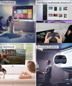 (Newest Upgrade) iPazzPort Mini Bluetooth Keyboard with Touchpad (Handheld Keyboard), Backlit Mini Wireless Keyboard with 2.4G USB Dongle for Google/Android TV Box/FireStick/Laptop/PC KP-21SM Bluetooth&2.4RF 25 81IayB bRS