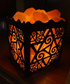 CRYSTAL DECOR Himalayan Pink Salt Lamp Basket & Dimmer Cord Bulb Star 28 81IbFWQH6xL