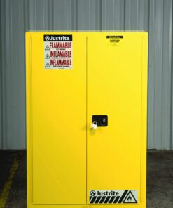 JUSTRITE 894500 Sure-Grip EX Standard Safety Cabinet, 43w x 18d x 65h, Yellow, 45 Gallon 5 81IbqYIz0IL