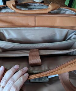 Solo Walker Leather Rolling Laptop Bag, Tan 40 81Ibx8 xxQL