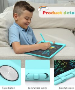 LCD Writing Tablet 2 Pack for Kids 10 Inch Colorful Screen, Toddler Educational Toys for 2 3 4 5 6 Years Old Boys and Girls, Reusable and Portable Drawing Tablet Christmas Toys Gifts for Kids Blue,pink 12 81IcIi8kxxL