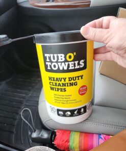 Tub O Towels TW90 Heavy-Duty 10" x 12" Size Multi-Surface Cleaning Wipes, 90 Count Per Canister 1-Pack of TW90 (10" x 12" wipes) 40 81IdWbgUI0L