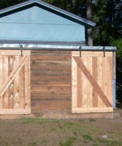 SMARTSTANDARD 13 Feet Heavy Duty Double Door Sliding Barn Door Hardware Kit - Smoothly and Quietly -Easy to Install -Includes Step-by-Step Installation, Fit 36"-40" Wide Door Panel(J Shape Hanger) 49 81IdfT9A1nL