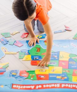 Melissa & Doug USA Map Floor Puzzle (51 pcs, 2 x 3 feet), Multi 34 81IhKCqzx L 1