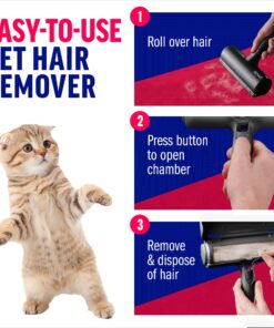 Chom Chom Roller Pet Hair Remover and Reusable Lint Roller - Black ChomChom Cat and Dog Hair Remover for Furniture, Couch, Carpet, Clothing and Bedding - Portable, Multi-Surface Fur Removal Tool 22 81IhfGv6hdL