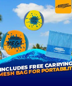 Wave Runner Soft Foam Water Skipping Ball 3Pack Bundle Speed Duo Set Includes Two Water Bouncing Grip Balls and One Water Skipping Disc with Mesh Bag Great Summer Toy Beach Swimming Pool River Lake… 2 Large Balls 11 81IiGHgjAcL