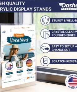 Acrylic Sign Holder 8.5 x 11, Slant Back Acrylic Display Stands, A Frame Flyer Holder for Office, Paper Stand Menu Holder, Table Sign Holders, Sign Holder Stand, Acrylic Stands for Display (6 Pack) 6 Pack 15 81Iias3mpOL