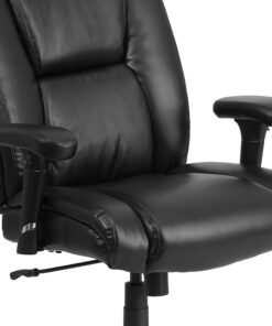 Flash Furniture HERCULES Series Big & Tall 400 lb. Rated Black LeatherSoft Ergonomic Task Office Chair with Chrome Base and Adjustable Arms 1 31 81IiiMY9yPL