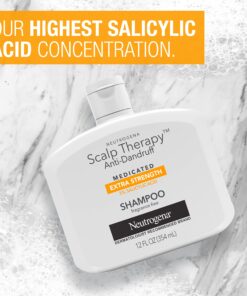 Neutrogena Scalp Therapy Anti-Dandruff Shampoo Extra Strength, with 3% salicylic acid, Fragrance Free, 12 fl oz 14 81Ij8ydWqlL
