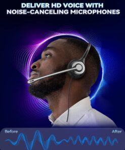 Wantek Corded Telephone Headset Mono w/Noise Canceling Mic for Avaya Aastra Allworx Adtran Alcatel Lucent AltiGen Comdial Digium Gigaset InterTel Mitel Plantronics MiVoice Landline Deskphones(F600S1) Monaural F600S1 14 81IjHiDApKL