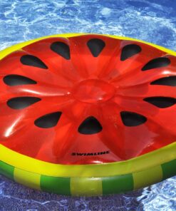 SWIMLINE Original Large Island Pool Float Collection for 1-3 Adults & Kids | Inflatable Floating Lounger Mats | XL Size Floaties for Pool Lake Ocean Summer Fun | Multi-Purpose Water Floaty Heavy Duty Fruit Slice (Watermelon) 27 81Ijw5tig1L
