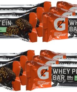 Gatorade Whey Protein Bars, Mint Chocolate Crunch, 2.8 oz bars (Pack of 12, 20g of protein per bar) 12 Count (Pack of 1) 20 81IkmMCOAL