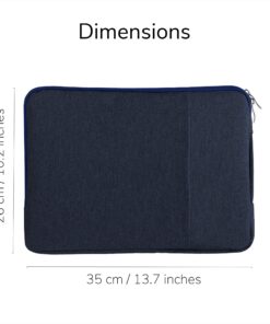 GMYLE MacBook Air 13 inch Case (A1369 A1466,Older Version 2010-2017 Release),2 in 1 Bundle Set Plastic Hard Case & Handle Carrying Sleeve Bag Compatible with Mac Air 13, Navy Blue 23 81IoemERqrL