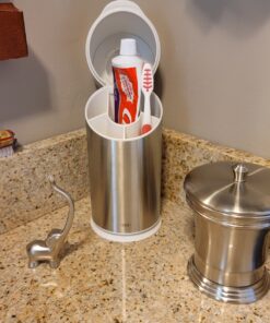 OXO Good Grips Stainless Steel Toothbrush Organizer 9.75 Inch 39 81Ip71MIQAL