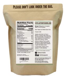 Anthony's Cassava Flour, 2lbs, Batch Tested Gluten Free, Non GMO, Vegan 2 Pound (Pack of 1) 8 81IqcgPyQL