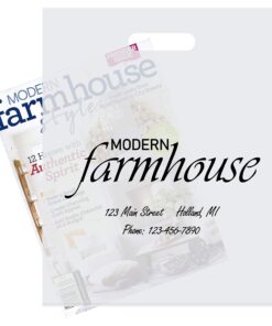 100 Natural Frost Merchandise Bag, 12"x15" with Die Cut Handle, No Gusset, 2.0 Mil. Custom Printed Frosty 12"x15" 10 81IqzsWv4EL