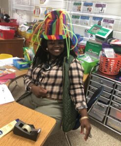 FlashingBlinkyLights Funny Clown Crazy Hat with LED Lights & Noodle Hair 19 81IrKEMT1HL