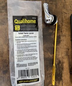 Qualihome Toilet Handle Lever Flush Replacement, Front Mount, Chrome, Universal Fitting Chrome Polished 46 81IrcRGITbL