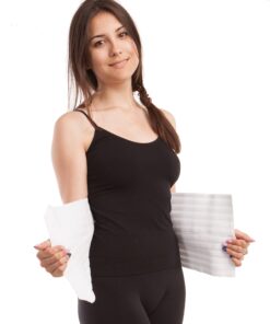 GABRIALLA Breathable Abdominal Binder for Women, Ideal Wrap for Postpartum, C-Section, and Post Surgery Recovery, Body-Shaping Effect, 9” Wide, Made in USA, White, XL X-Large 7 81Isa5 oywL