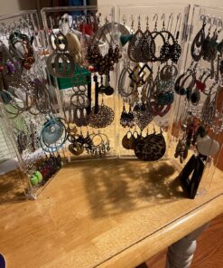 TheJD Foldable Acrylic Earring Screen Stand Holder - Upto 144 Pairs Earring Display Showcase Folderble Stand 31 81It89OGeTL